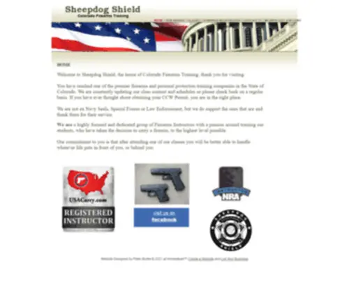 Sheepdogshield.com(Colorado Firearms Training) Screenshot