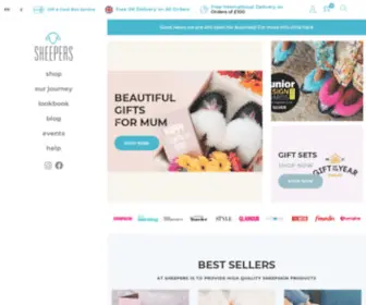 Sheepers.co.uk(Sheepskin Slippers & Boots UK) Screenshot