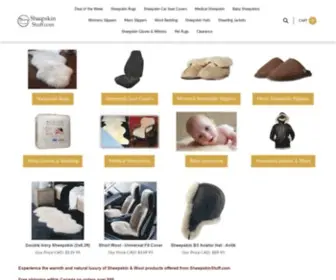 Sheepskinstuff.com(Online Specialty Store for Sheepskin Rugs) Screenshot