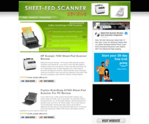 Sheet-Fedscanner.com(Sheet-Fed Scanner Reviews) Screenshot