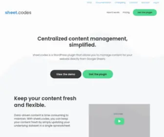 Sheet.Codes(A WP plugin to manage content in Google Sheets) Screenshot