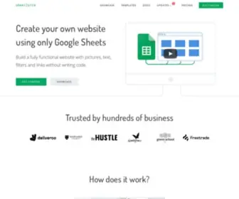 Sheet2Site.com(Google Sheets) Screenshot