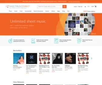 SheetmusiCDirect.com(Download Sheet Music) Screenshot