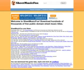 SheetmusicFox.com(Easily Download Free Public Domain Sheet Music) Screenshot