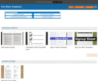 Sheettemplatesonline.org(Free Sheet Templates) Screenshot