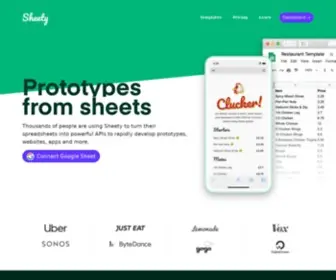 Sheety.co(Turn your Google Sheet into an API) Screenshot