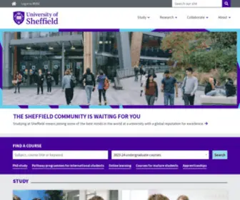 Sheffield.ac.uk(The University of Sheffield) Screenshot