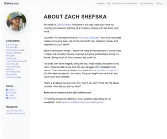 Shefska.com(About Zach Shefska) Screenshot