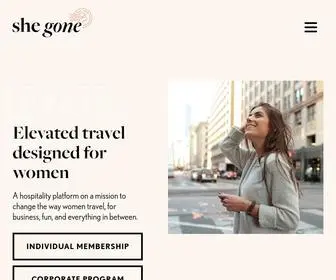 Shegone.com(Elevated Travel Designed for Women) Screenshot