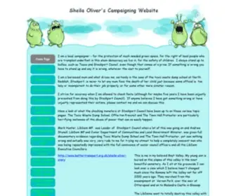 Sheilaoliver.org(Sheila Oliver's Campaigning Website) Screenshot