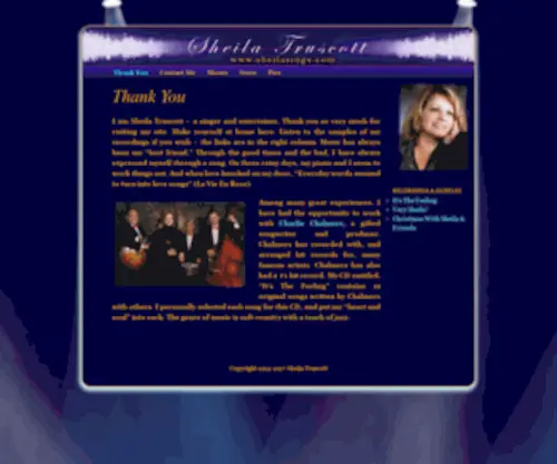 Sheilasings.com(Sheila Truscott's MusicSheila Truscott's Music) Screenshot