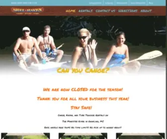 Shel-Haven.com(Canoe) Screenshot