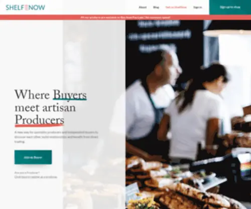 Shelfnow.co.uk(Where Buyers meet artisan Producers) Screenshot