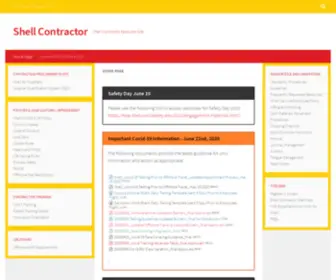 Shellcontractor.com(Shell Contractor Resource Site) Screenshot