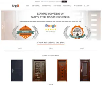 Shelldoors.com(Leading Steel Doors Supplier Chennai) Screenshot