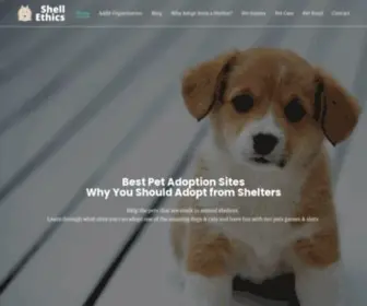 Shellethics.com(Best Pet Adoption Sites) Screenshot