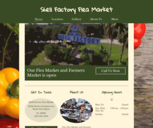 Shellfactoryfleamarket.com(Shell Factory Flea Market) Screenshot