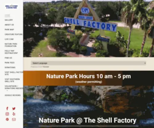 Shellfactorynaturepark.com(The Shell Factory Nature Park & Botanical Gardens) Screenshot