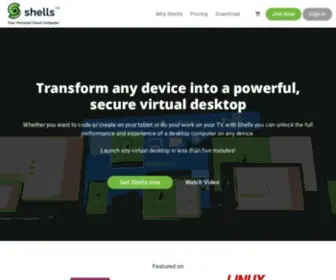 Shells.com(Personal Workspaces) Screenshot