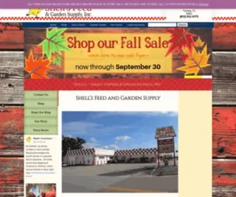 Shellsfeed.com(Family Owned & Operated SinceShell's Feed & Garden Supply) Screenshot