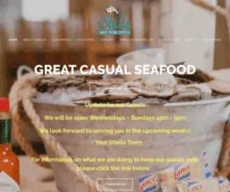 Shellsseafood.com(Shells Seafood Restaurant) Screenshot