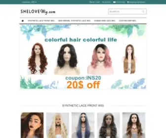 Shelovewig.com(Synthetic hair lace wigs) Screenshot