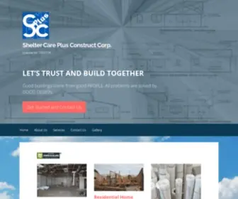 Sheltercareplusconstruct.com(License no) Screenshot