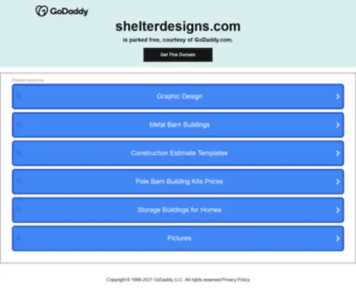 Shelterdesigns.com(Shelterdesigns) Screenshot