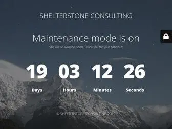 Shelterstoneconsulting.com(Site is undergoing maintenance) Screenshot