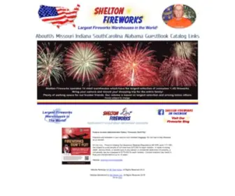 Sheltonfireworks.com(Shelton Fireworks with Retail Warehouses in Four States and the Largest Selection of Consumer Fireworks) Screenshot