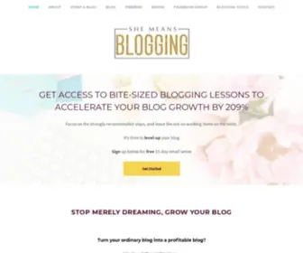 Shemeansblogging.com(Start a Blog & Make Money Blogging) Screenshot