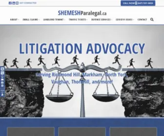 Shemeshparalegal.ca(Professional, Legal Help and Advice) Screenshot