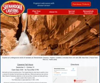 Shenandoahcaverns.com(Shenandoah Caverns) Screenshot