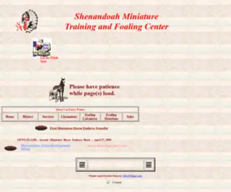 Shenandoahmini.com(Shenandoah Miniature Training and Foaling Center Shenandoah Miniature Training and Foaling Center) Screenshot