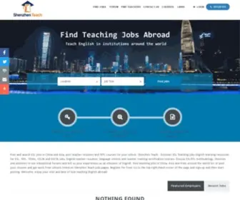 Shenzhenteach.com(China and Asia ESL Jobs) Screenshot