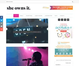 Sheownsit.com(Celebrating, Connecting, and Supporting Women Entrepreneurs) Screenshot