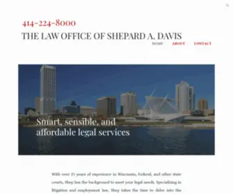 Shepdavislaw.com(Smart, sensible, and affordable legal services) Screenshot