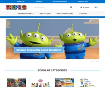 Shepher.com(Wholesale and Closeout Toys and Games) Screenshot