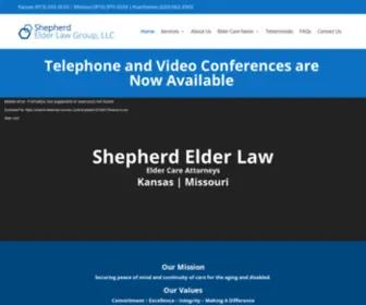 Shepherdelderlaw.com(Shepherd Elder Law) Screenshot