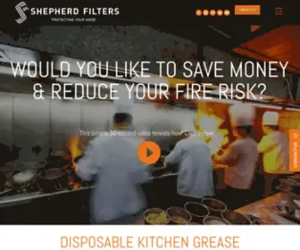 Shepherdfilters.com(Disposable Kitchen Grease Filters) Screenshot