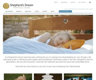 Shepherdsdream.com(Wool Bedding) Screenshot
