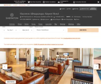 Sheratonalbuquerqueairport.com(Sheraton Albuquerque Airport Hotel in NM) Screenshot