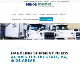 Sherdellogistics.com(Front Page) Screenshot