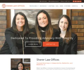 Shererlaw.com(Sherer Law Offices) Screenshot