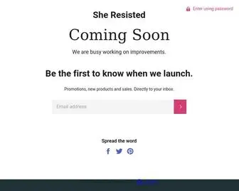 Sheresisted.com(She Resisted) Screenshot