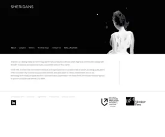 Sheridans.co.uk(A leading media and technology law firm) Screenshot