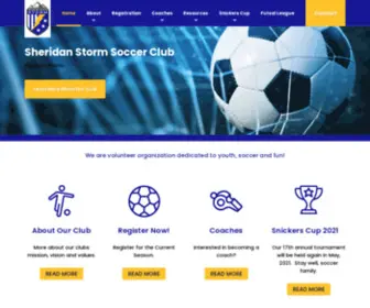 Sheridansoccer.org(Storm Soccer Club) Screenshot