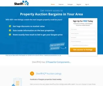 Sheriffhq.co.za(Property Auctions in South Africa) Screenshot