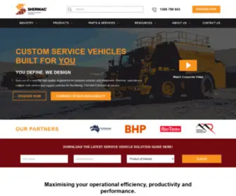 Shermac.com.au(Mining Service Vehicles) Screenshot