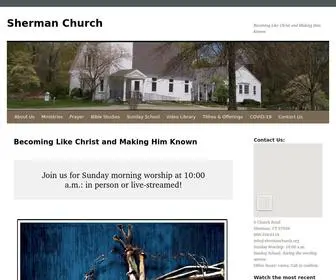 Shermanchurch.org(Join us for Sunday morning worship at 10:00 a.m) Screenshot